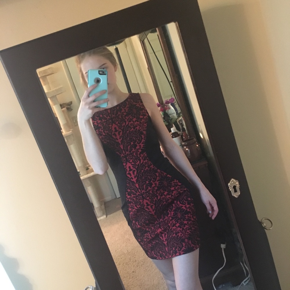 Red cocktail dress